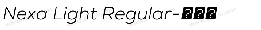 Nexa Light Regular字体转换